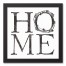 Home Wreath 12x12 Black Framed Canvas