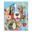 Bright Floral Dog by Lilly Barton 20x24 Canvas Wall Art