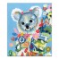 Bright Floral Koala by Lilly Barton 20x24 Canvas Wall Art