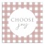 Choose Joy Gray Buffalo Check 12x12 Canvas Wall Art