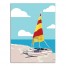 Sailboat on Shore 30x40 Canvas Wall Art