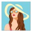 Retro Pool Girl 30x40 Canvas Wall Art