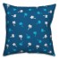 Blue Palm Print Pillow
