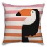 Toucan Stripes Orange Pillow