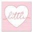 Little Script Heart 12x12 Canvas Wall Art