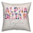 Bright Florals - Alpha Delta Pi 18x18 Personalized Spun Poly Pillow