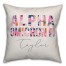 Bright Florals - Alpha Omicron Pi 18x18 Personalized Spun Poly Pillow