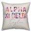 Bright Florals - Alpha Xi Delta 18x18 Personalized Spun Poly Pillow