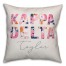 Bright Florals - Kappa Delta 18x18 Personalized Spun Poly Pillow