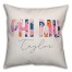Bright Florals - Phi Mu 18x18 Personalized Spun Poly Pillow