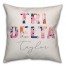 Bright Florals - Delta Delta Delta 18x18 Personalized Spun Poly Pillow