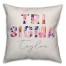 Bright Florals - Sigma Sigma Sigma 18x18 Personalized Spun Poly Pillow