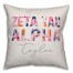 Bright Florals - Zeta Tau Alpha 18x18 Personalized Spun Poly Pillow