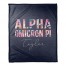 Bright Florals - Alpha Omicron Pi 50x60 Personalized Coral Fleece Blanket