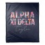 Bright Florals - Alpha Xi Delta 50x60 Personalized Coral Fleece Blanket