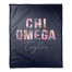 Bright Florals - Chi Omega 50x60 Personalized Coral Fleece Blanket