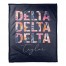 Bright Florals - Delta Delta Delta 50x60 Personalized Coral Fleece Blanket