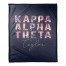 Bright Florals - Kappa Alpha Theta 50x60 Personalized Coral Fleece Blanket