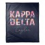 Bright Florals - Kappa Delta 50x60 Personalized Coral Fleece Blanket