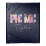 Bright Florals - Phi Mu 50x60 Personalized Coral Fleece Blanket