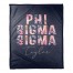 Bright Florals - Phi Sigma Sigma 50x60 Personalized Coral Fleece Blanket