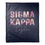 Bright Florals - Sigma Kappa 50x60 Personalized Coral Fleece Blanket