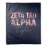 Bright Florals - Zeta Tau Alpha 50x60 Personalized Coral Fleece Blanket