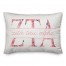Floral Greek Letters Spun Poly Pillow