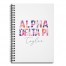 Floral Alpha Delta Pi 6x8 Personalized Ruled Spiral Notebook