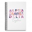 Floral Alpha Gamma Delta 6x8 Personalized Ruled Spiral Notebook