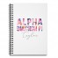 Floral Alpha Omicron Pi 6x8 Personalized Ruled Spiral Notebook