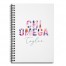 Floral Chi Omega 6x8 Personalized Ruled Spiral Notebook