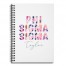 Floral Phi Sigma Sigma 6x8 Personalized Ruled Spiral Notebook