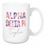 Floral Alpha Delta Pi 15 oz Personalized Mug