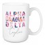 Floral Alpha Gamma Delta 15 oz Personalized Mug