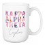 Floral Kappa Alpha Theta 15 oz Personalized Mug
