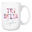 Floral Tri Delta 15 oz Personalized Mug