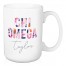 Floral Chi Omega 15 oz Personalized Mug
