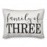 Family of Three 14x20 Indoor / Outdoor Pillow