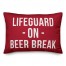Lifeguard on beer break 14x20 Indoor / Outdoor Pillow