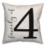 Script Family of Four 18x18 Indoor / Outdoor Pillow