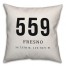 Fresno Coordinates 18x18 Indoor / Outdoor Pillow