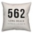 Long Beach Coordinates 18x18 Indoor / Outdoor Pillow