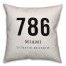 Miami Coordinates 18x18 Indoor / Outdoor Pillow