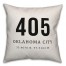 Oklahoma City Coordinates 18x18 Indoor / Outdoor Pillow