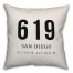 San Diego Coordinates 18x18 Indoor / Outdoor Pillow