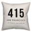 San Francisco Coordinates 18x18 Indoor / Outdoor Pillow