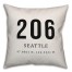 Seattle Coordinates 18x18 Indoor / Outdoor Pillow