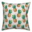 Pineapple Pattern White 18x18 Indoor / Outdoor Pillow