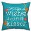 Mermaid Wishes Starfish Kisses Teal 18x18 Indoor / Outdoor Pillow